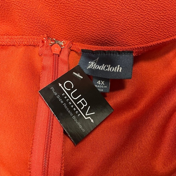 Modcloth Orange Halter Midi Dress - Size 4x - Picture 5 of 5